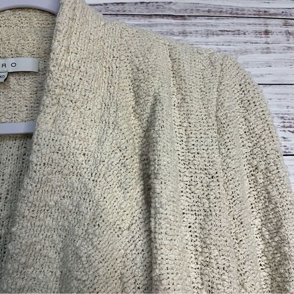 IRO Women’s Mira Wrap Jacket Blazer Cream Fringe Bouclé Designer EU 40 US 8 - Picture 8 of 16